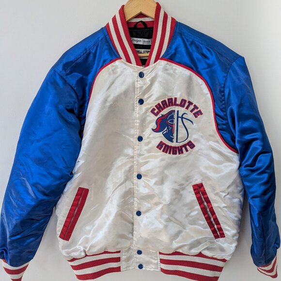 Stephen Curry Men's Headgear Classics Charlotte Knights High School Satin Jacket - Picture 1 of 4